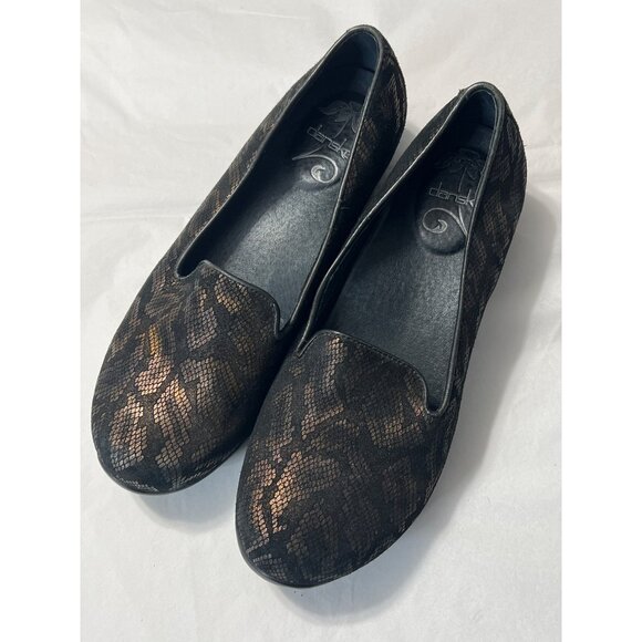 Dansko Womens Snake Print Slip-On Loafers Size 40 - Picture 3 of 7